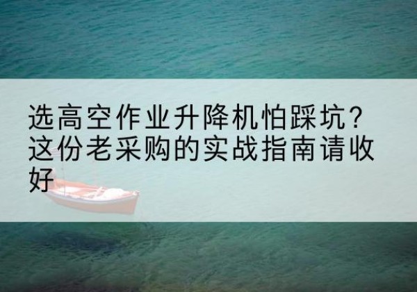 崇礼高空作业升降机厂家推荐-选高空作业升降机怕踩坑？这份老采购的实战指南请收好